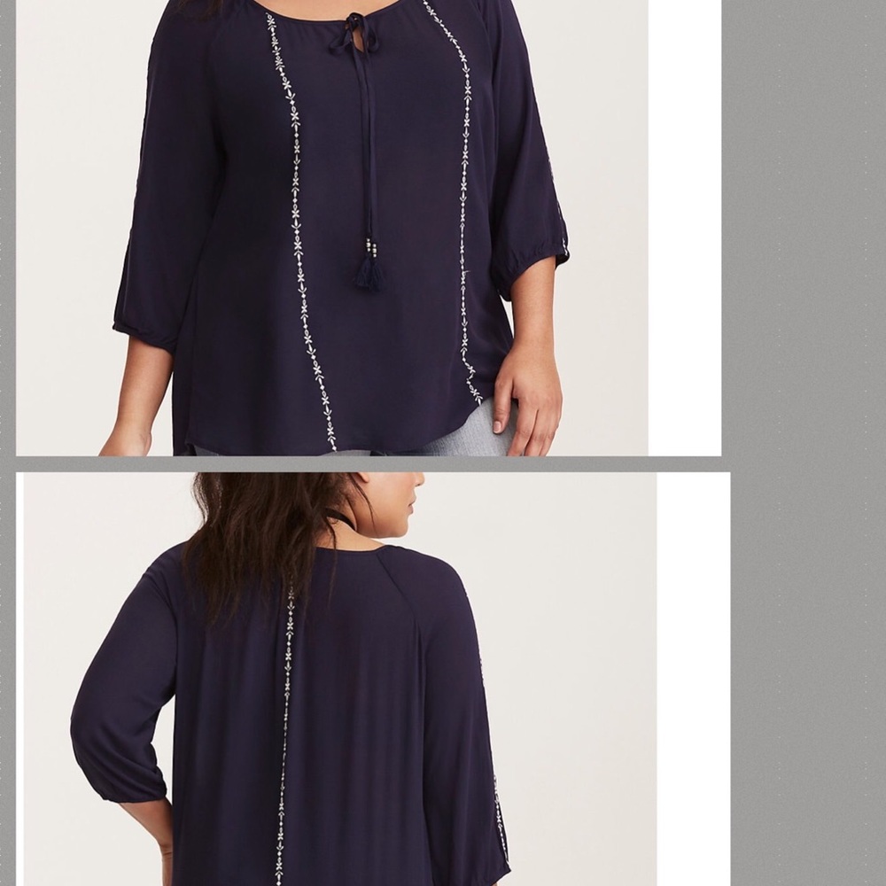 Torrid size 0 scoop neck top